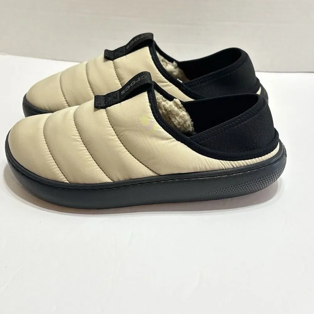 Crocs Classic Puff Moc 210706-0LK Moth/Multi Unisex Slip On Shoes Mens 7 Women 9